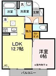 セジュール和田2 1LDKの間取図画像