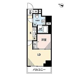 都営三田線 板橋本町駅 徒歩4分の賃貸マンション 8階1LDKの間取り