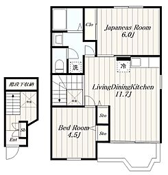 小田急小田原線 本厚木駅 バス10分 清水下車 徒歩5分 2階/-