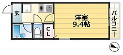 JR東海道・山陽本線 神戸駅 徒歩2分の賃貸マンション 3階1Kの間取り