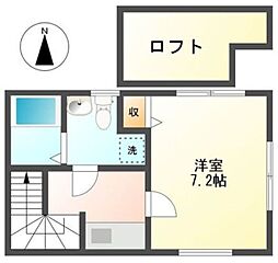 ボンヌシャンス 1Kの間取図画像