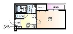 フジパレス堺長曽根町 1Kの間取図画像