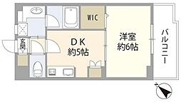 エスポワール西荻南 2階1DKの間取り