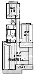 フェアリークリスタル宮本 2LDKの間取図画像