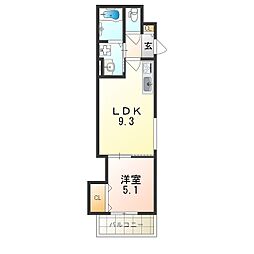 Osaka Metro千日前線 北巽駅 徒歩14分の賃貸アパート 1階1LDKの間取り