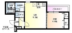 フジパレス門真本町3番館 1LDKの間取図画像