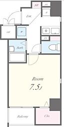 BUILDING・K 4階1Kの間取り