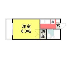 Ｂ．Ｄｅｓｉｇｎ 3階1Kの間取り