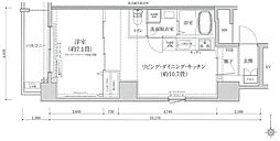 アイルグランデ浅草 8階1LDKの間取り