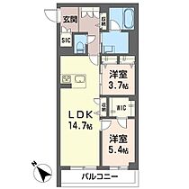 グレースキングダム 00301 ｜ 千葉県流山市おおたかの森西２丁目18-之2（賃貸マンション2LDK・3階・64.30㎡） その2