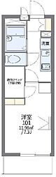 レオパレスプレミール中浦和1 1Kの間取図画像
