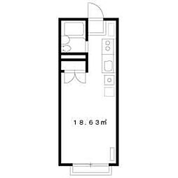 クレアコートM 1Kの間取図画像