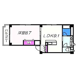レジェンドフィールド 1LDKの間取図画像