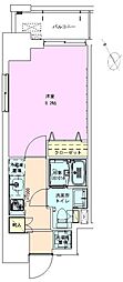 RBM門前仲町レジデンス七番館 1Kの間取図画像