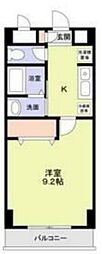サンパーク妙典 2階1Kの間取り