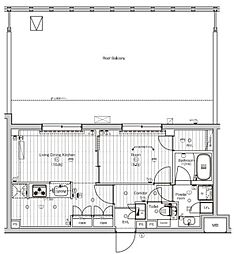 クレアティフ東高円寺 1LDKの間取図画像