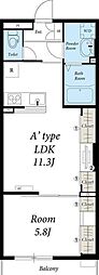 リブリ・ルミエール・アン 1LDKの間取図画像