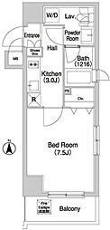 コンフォリア清澄白河トロワ 1Kの間取図画像