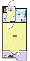 ラ・レジダンス・ド・アドラーブル 1Kの間取図画像