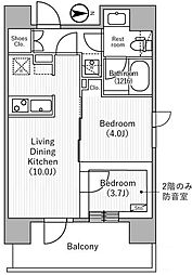 ニド元浅草 2LDKの間取図画像
