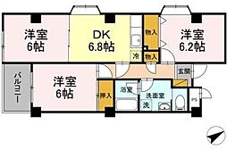 ブランノーブル 3DKの間取図画像