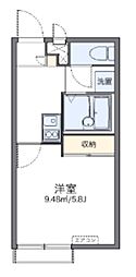 レオパレスSmileLife 1Kの間取図画像