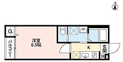マ・メゾン大宮 2階1Kの間取り
