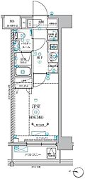リルシア横濱東 1Kの間取図画像