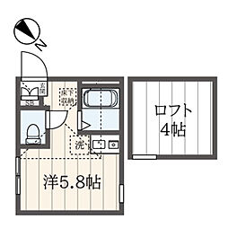 GRANDHILLSYAMATE-A ワンルームの間取図画像