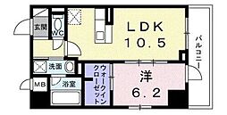 プレシャス2 1LDKの間取図画像