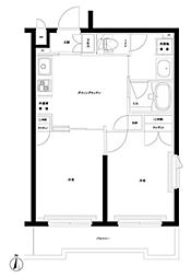 ルーブル蒲田本町 2DKの間取図画像