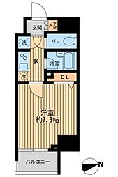 HF早稲田レジデンス 1Kの間取図画像