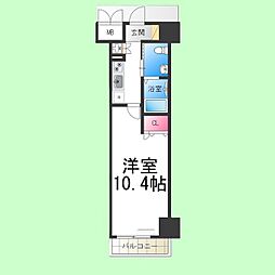 フェニックスレジデンス堺東 1Kの間取図画像