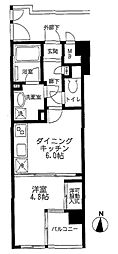アエリア南青山 1DKの間取図画像