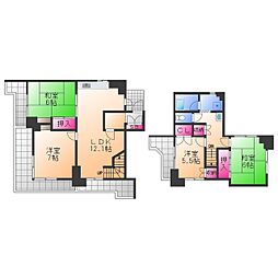 光明台ハイタウン1号棟 4LDKの間取図画像