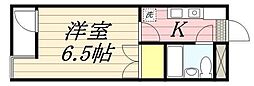 メゾン・ド・アンピール 3階1Kの間取り