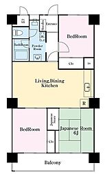 相模原リリエンハイム 8階3LDKの間取り