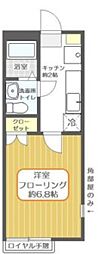 セントポーリア綾瀬 1Kの間取図画像