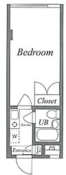Wing246 1Kの間取図画像
