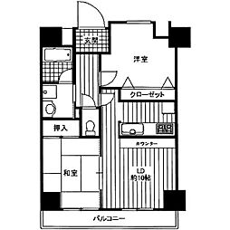 ダイアパレススタツィオーネ 5階2LDKの間取り