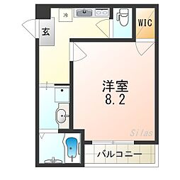 フジパレス堺東6番館 1Kの間取図画像