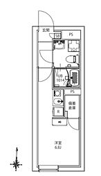 品川区北品川3丁目マンション ワンルームの間取図画像