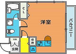 NEO壱番館 ワンルームの間取図画像