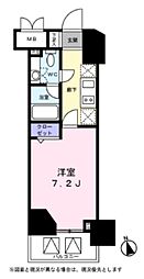 レジディア高輪桂坂 1Kの間取図画像