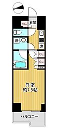 ルーブル川崎神明町 1Kの間取図画像