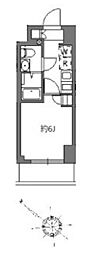 アラート横濱桜木町I 1Kの間取図画像