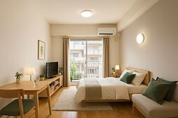 ウエストウッド 2階ワンルームのリビング/ダイニング