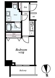 プレール・ドゥーク亀戸水神駅前 3階1Kの間取り