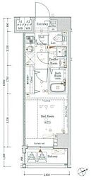 Log桜木町 1Kの間取図画像
