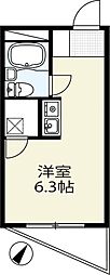 ダジュール生田 ワンルームの間取図画像